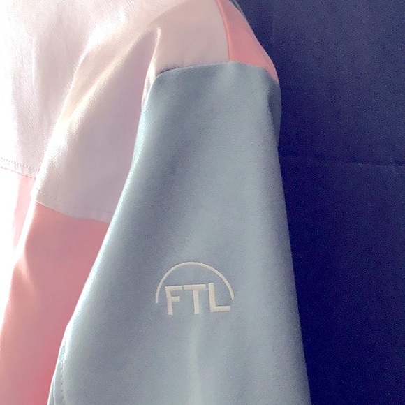 Pink and Blue Varsity Jacket with Retro Style - Picture 6 of 10